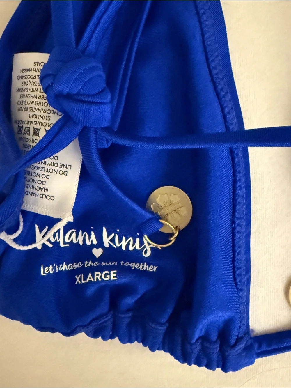 Kulani Kinis blue bikini top - Picture 5 of 6